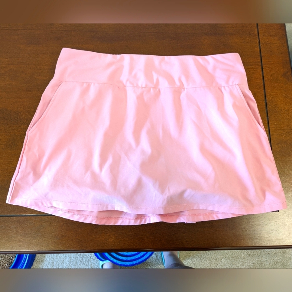 Fabletics Pink Tennis Skort, Size L NWOT